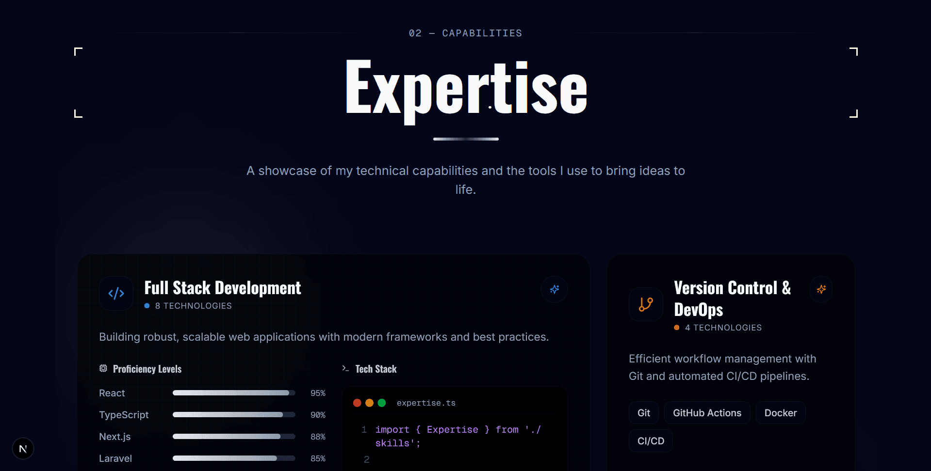 Projects and work showcase